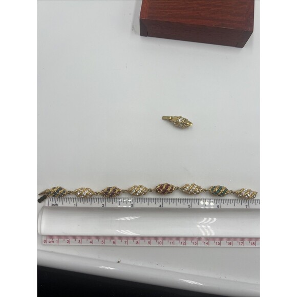 Vintage Camrose Kross Jacqueline Kennedy "The Royal Egg" Crystal Bracelet JBK - Picture 8 of 10